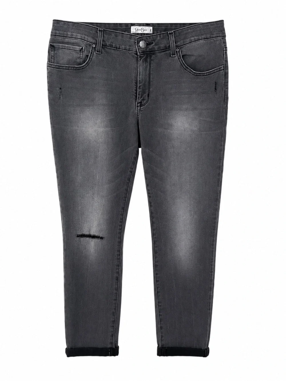 Jessica Simpson Grey Boyfriend Skinny Jeans - Picture 2 of 12